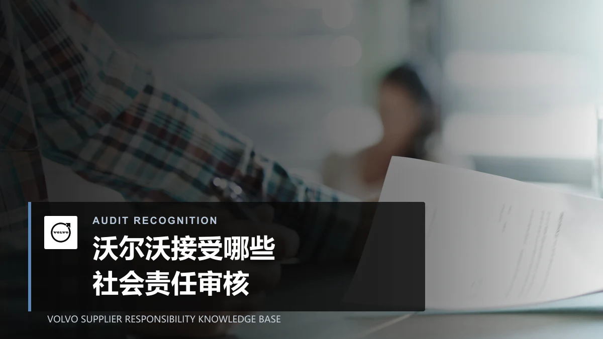 沃尔沃接受哪些社会责任审核