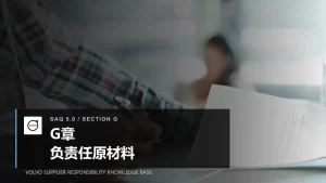 Volvo SAQ section G responsible raw materials cover